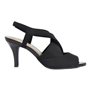 BANDOLINO 7Malorie2 Black Slingback Heels Peep Toe Women's Size 7.5